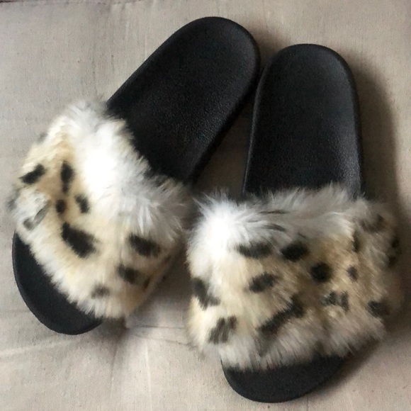 Shoes - Leopard Slides. NWOT.